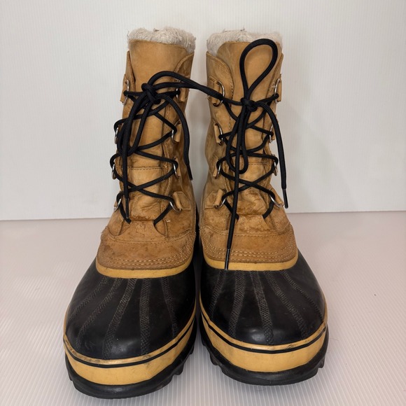 Sorel Caribou Waterproof Boots Size 9 Leather Winter Snow - Picture 3 of 10